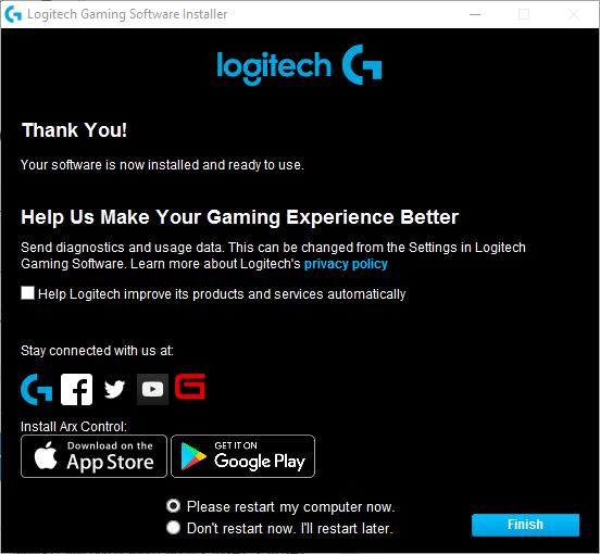 download logitech gaming software windows 10